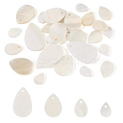 30 шт. 4 стиля подвески из натуральной белой ракушки&nbsp;FIND-TA0004-96