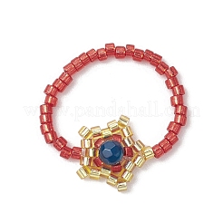 Стеклянные бусины в форме звезды RJEW-MZ00018