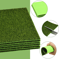 6 шт. квадратной ткани с искусственным мхом&nbsp;DJEW-SP0001-23