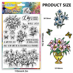 ПВХ пластиковые прозрачные штампы DIY-WH0631-0742