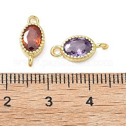 Шармы-соединители из латуни с паве из кубического циркония&nbsp;KK-L264-06G