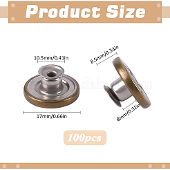 100 комплект плоских круглых пуговиц со звездами из нержавеющей стали для брюк с подтяжками&nbsp;FIND-HY0005-19