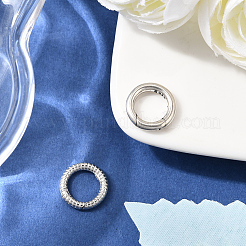 2 шт. 2 стиля 925 кольца с пружинным затвором из стерлингового серебра STER-BBC0008-72