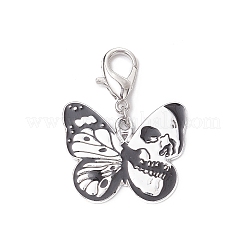 Подвеска в виде черепа бабочки из сплава эмали HJEW-JM03242