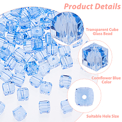 2 нитка прозрачные стеклянные бусины нити&nbsp;GLAA-HS0001-12C