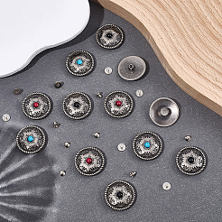 12 комплект декоративных заклепок из сплава 3 цветов&nbsp;BUTT-CP0001-07B