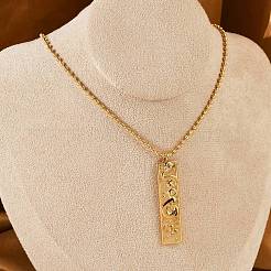 Ожерелья с подвеской в виде созвездия из нержавеющей стали 304 с прозрачным кубическим цирконием для женщин и мужчин NJEW-S435-01G-J