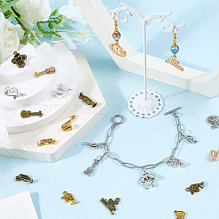 1 комплект подвесок в виде музыкальных инструментов из цинкового сплава в тибетском стиле&nbsp;FIND-SC0019-43