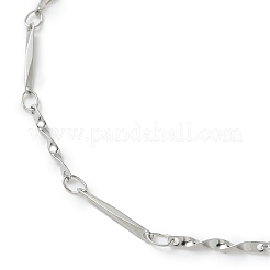 Браслеты из витой цепочки из нержавеющей стали 304 для женщин BJEW-JB11838