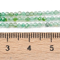 Натуральный зеленый бисер пряди оникс Агат&nbsp;G-L633-A01-2mm