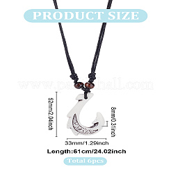 6 шт. подвеска из смоляного крючка&nbsp;NJEW-LP0001-19