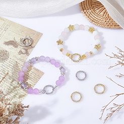 6 шт. застежка-крутилка из латуни 2 цветов с микропаве из кубического циркония&nbsp;KK-BBC0018-83