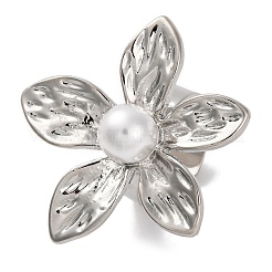 Кольца-манжеты из цветочного сплава для женщин RJEW-U028-01P