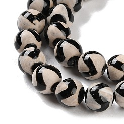 Натуральные тибетские волнистые бусины из агата Дзи G-B084-A02-01