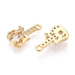 Латунные микропаве прозрачные подвески с фианитом&nbsp;KK-T077-49G