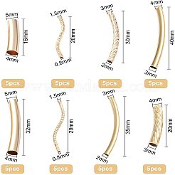 40 шт. 8 латунных трубчатых бусин KK-BC0002-69