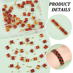 1 нить прямоугольных бусин из натурального красного агата&nbsp;G-NB0005-54A