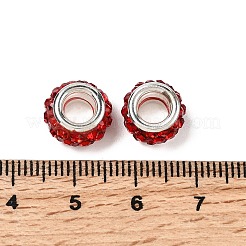 Горный хрусталь из полимерной глины европейские бусины с большим отверстием&nbsp;FPDL-R002-06