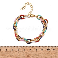 Браслеты из цепей из нержавеющей стали 304&nbsp;BJEW-P351-03G