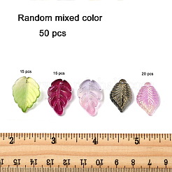 50шт 3 стиля прозрачные стеклянные подвески&nbsp;GLAA-FP0001-28