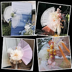 1 м плиссированная отделка из полиэстера с градиентным цветом&nbsp;DIY-WH0308-617