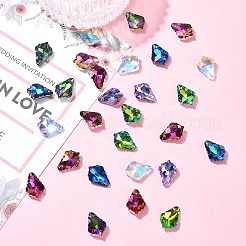 35шт 7 цвета подвески из гальванического стекла&nbsp;FIND-YW0005-99