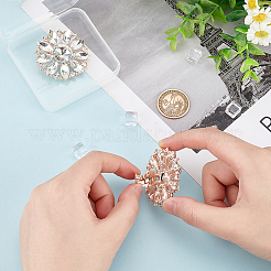 2шт украшения для обуви из сплава со стразами&nbsp;AJEW-FG0003-72B