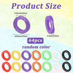 64 шт. ПВХ пластиковый нескользящий водонепроницаемый многоразовый чехол для ключей&nbsp;AJEW-SP0002-72B