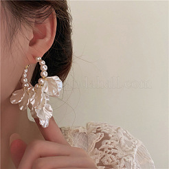 Серьги-кольца из сплава «Петалин»&nbsp;FS-WG7841D-01