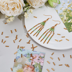 50 г позолоченные стеклянные бусины&nbsp;SEED-SP0001-08A