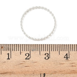 925 плоские серебряные кольца с бусинами для женщин RJEW-NH0002-01B-S