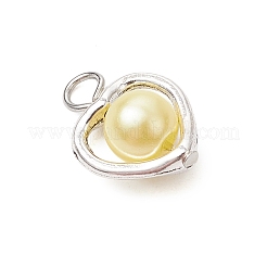 Подвески в виде сердца из акрилового жемчуга с соединительным элементом из сплава PALLOY-JF03399