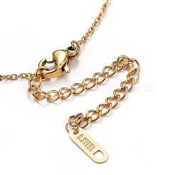 304 нержавеющая сталь кабельные цепи лариаты ожерелья NJEW-F267-17G