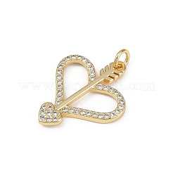 Латунные микропаве прозрачные подвески с фианитом KK-S528-18G