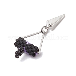 Подвески-глаза из бисера в форме цилиндра&nbsp;PALLOY-MZ00650