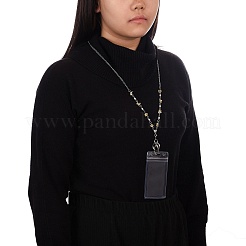 Держатель для удостоверения личности из нержавеющей стали 304 с шейным ремешком&nbsp;AJEW-PH01412-02