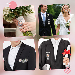 7шт латунные броши&nbsp;JEWB-WR00004