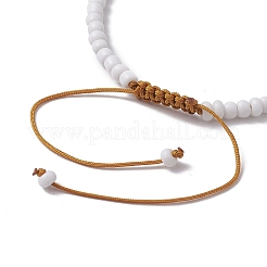 Браслеты из плетеных бусин из синтетической бирюзы и стеклянных семян в виде морских звезд BJEW-JB10312-03