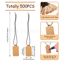 500 шт. пустые ценники из крафт-бумаги со шнуром CDIS-TA0001-44