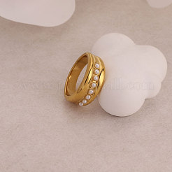 Кольца из нержавеющей стали 304 и искусственного жемчуга&nbsp;FS-WGF26B8-01