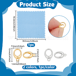 2 шт. 2 цвета 925 кольца-пружинки из стерлингового серебра&nbsp;STER-UN0001-96