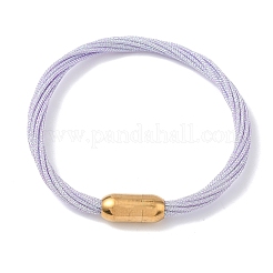 Браслеты из нержавеющей стали 304 с полиэстеровым металлическим шнуром для женщин BJEW-Z145-01G-27