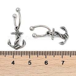 Серьги-полукольца из хирургической нержавеющей стали 316 для женщин&nbsp;EJEW-G416-43AS