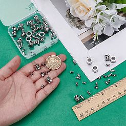 80 шт. 4 стиля 201 бусины из нержавеющей стали STAS-AR0002-57