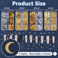 4 набор 4 стиля 6 сетки пластиковый нейл-арт блестки MRMJ-OC0004-03