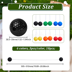 18 шт. 6-цветные пластиковые шарики-лестницы из полиэтилена&nbsp;AJEW-MA0001-29