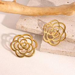 Комплекты из серег-гвоздиков и ожерелий с подвесками из нержавеющей стали 304 для женщин DE4974-1