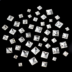 75 шт. 5 стиля квадратной формы пришивные стразы GLAA-GA0001-60A