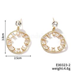 Плоские круглые серьги-гвоздики из нержавеющей стали ZY0681-2