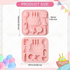 2 шт. силиконовые Молды на тему дня рождения для поделок своими руками&nbsp;ST-CJ0007-81